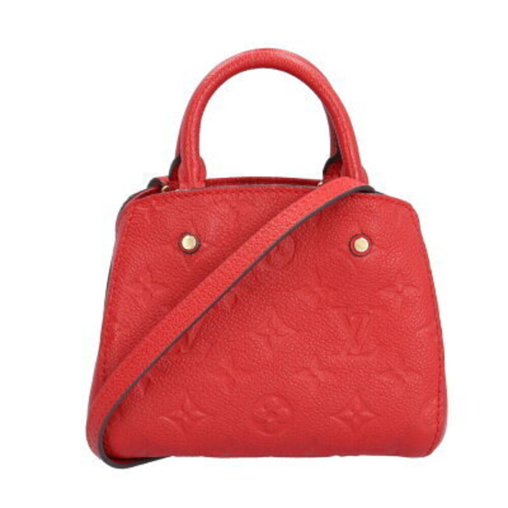 Louis Vuitton Montaigne Shoulder Bag Monogram Empreinte Red